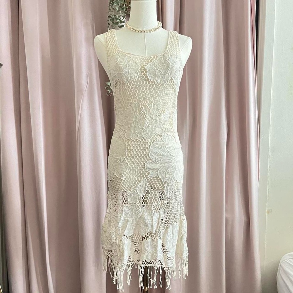 Cute Crochet Cover-Up Dress for Beach